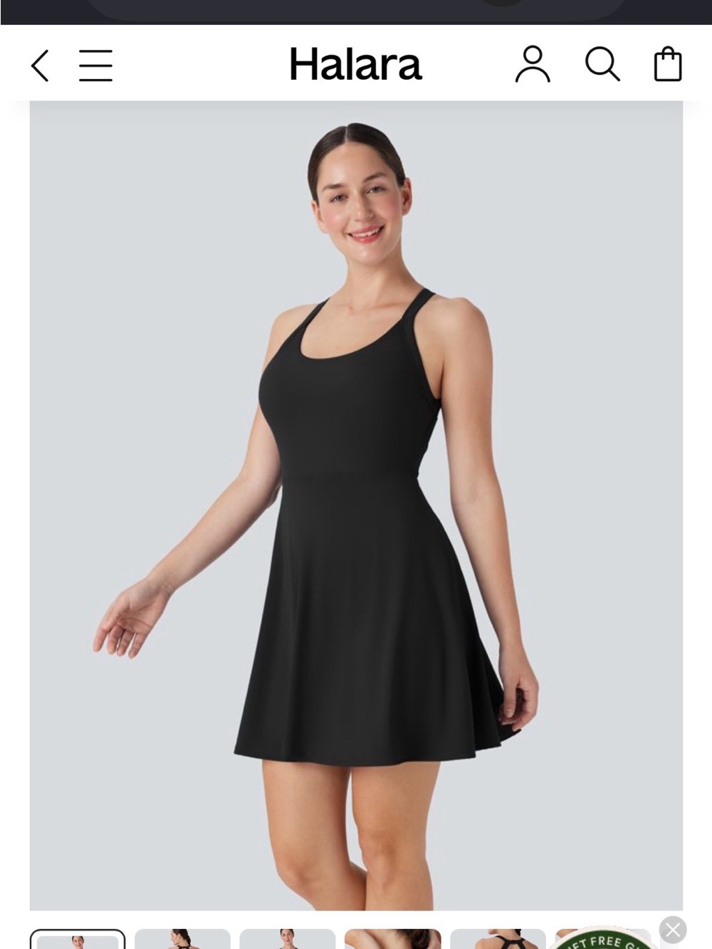 HALARA Black Size Selection Swim Dress Listing